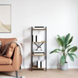 Police za knjige hrast artisan 40 x 30 x 118 cm Drvo i čelik | shoptok.hr
