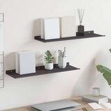  Polica na zidu s policom Zidne 2 pcs Crna 60 x 18 x 2 5 cm | shoptok.hr