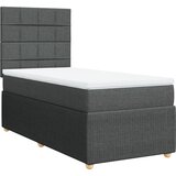 Maison Chic Box spring postelja - Vzmetna postelja z vzmetnico temno siva 100x200 cm blago SL17589, (21895073) | Shoptok.si