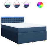  Krevet s oprugama i madracem plavi 160x200 cm od tkanine | shoptok.hr