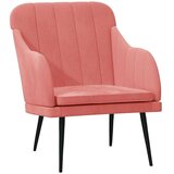vidaXL Fotelja ružičasta 63 x 76 x 80 cm baršunasta | shoptok.hr