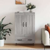 vidaXL Visoka omara siva sonoma 69,5x31x115 inženirski les | Shoptok.si