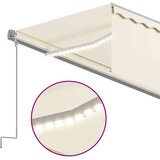  Automatska tenda s roletom i senzorom LED 5 x 3 m krem | shoptok.hr