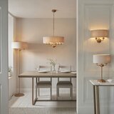  Endon 110721 - Stona lampa HIGHCLERE 3xE14/18W/230V bež/mesing | Eponuda.com
