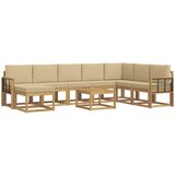  Set vanjskih sofa 9 kom. Bijela i bež | shoptok.hr