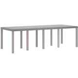 vidaXL Vrtna jedilnica 11 pcs Svetlo siva 250 x 100 x 73 cm Poli ratan | Shoptok.si