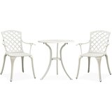 3-dijelni bistro set od lijevanog aluminija bijeli | shoptok.hr