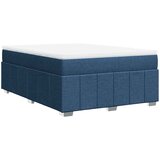  Krevet s oprugama i madracem plavi 140 x 190 cm od tkanine | shoptok.hr