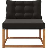  Srednja sofa za van Čvrsto drvo akacije Prirodna - Prirodna i crno 1x srednji | shoptok.hr