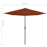  Senčnik z aluminijastim drogom terakota 300x155x223cm, (20692719) | Shoptok.si