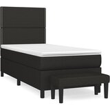 Box spring krevet s madracem crni 80 x 200 cm od tkanine | shoptok.hr