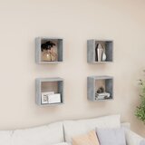 vidaXL kockaste zidne police 4 kom siva boja betona 26 x 15 x 26 cm cijene