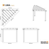  Sojag - Lima 1010 | Aluminijska pergola sa sunčanim jedrom | Trokutasta | Svijetlosiva | shoptok.hr