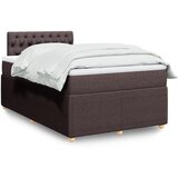 Maison Chic Box spring postelja - Vzmetna postelja z vzmetnico temno rjav 120x200 cm blago SL16767, (21895330) | Shoptok.si