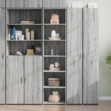  Visoka komoda siva boja hrasta 45x41x185 cm konstruirano drvo | shoptok.hr