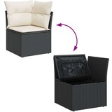  Kutna vrtna sofa s jastucima crna od poliratana | shoptok.hr