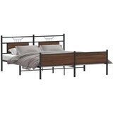 Metalni okvir kreveta bez madraca smeđa boja hrasta 180x200 cm | shoptok.hr