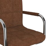  Barski stolac od tkanine smeđi | shoptok.hr