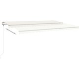 vidaXL Tenda na ručno uvlačenje s LED svjetlom 5x3 m krem | shoptok.hr