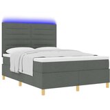  LED Box Spring Krevet Tamno siva 140 x 190 cm tkanina | shoptok.hr
