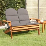 vidaXL Vrtna klupa Adirondack s jastucima 126 cm masivno drvo bagrema | shoptok.hr