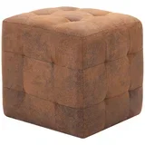 Noćni ormarići 2 kom smeđi 30 x 30 x 30 cm umjetna brušena koža