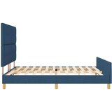  Krevetna konstrukcija s uzglavljem Plava 180 x 200 cm tkanina | shoptok.hr