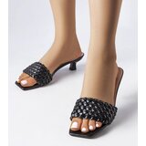 Gemre Black low-heeled slides Burbank | shoptok.hr