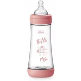 Chicco Perfect 5 bočica za bebe 4 m+ Fast Flow Pink 300 ml