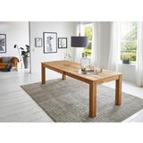 Linea Natura JEDILNA MIZA, masivno hrast barve hrasta | Shoptok.si