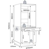 MID.YOU OMARICA ZA PRALNI STROJ antracit, medeni hrast | Shoptok.si