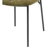 MID.YOU STOL, kovina, tekstil črna, zelena | Shoptok.si