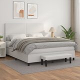  The Living Store Box spring postelja z vzmetnico bel 160x200 cm umetno usnje - Box Spring Postelja, (21496852) | Shoptok.si
