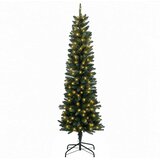  Umjetno vitko božićno drvce 210 cm 300 LED lampica Topla bijela | shoptok.hr