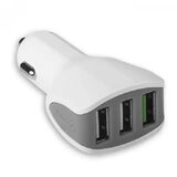 Celly TURBO auto punjač sa 3 ulaza, Bela | ePonuda.com