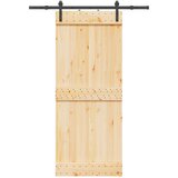  Klizna vrata NARVIK Prirodna i crna 85 x 210 cm (152,5 cm) | shoptok.hr