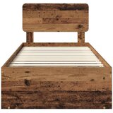  Okvir za krevet s uzglavljem Staro drvo 100 x 200 cm | shoptok.hr