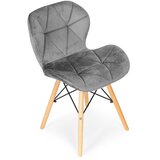 Modern Home Set od 4 baršunaste stolice za blagovaonicu i dnevni boravak - sive | shoptok.hr