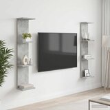  Polica na zidu 2 kom. Betonska siva 22 x 15 x 100 cm | shoptok.hr