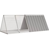  Kavez za zečeve sivi 201,5 x 80,5 x 71 cm od pocinčanog čelika | shoptok.hr