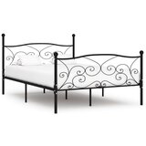 vidaXL Okvir za krevet s podnicama crni metalni 160 x 200 cm | shoptok.hr