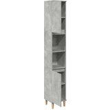 vidaXL Kopalniška omarica betonsko siva 30x30x190 cm inženirski les | Shoptok.si