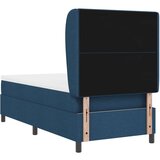Box Škatlasti posteljni okvir z vzmetnico Modra 100x200 cm Tkanina, (22081479) | Shoptok.si