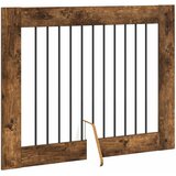  Vrata za pse s postoljem 4 pcs Dimljeni hrast 100 x 80 cm | shoptok.hr