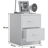 MID.YOU nočna omarica boxal mini, bela | Shoptok.si
