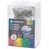 Aigostar LED spolja&amp;scaron;nja božićna girlanda 100x LED, 8 funkcija, napajanje 3xAA, dužina 10,3 m, IP44, vi&amp;scaron;ebojna Slike