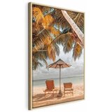  Slika - Palm Umbrella (1 Part) Vertical 80x120 U prirodnom drvenom okviru | shoptok.hr
