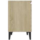  Noćni ormarić s metalnim nogama boja hrasta 40 x 30 x 50 cm | shoptok.hr