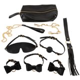 Bad Kitty 8-piece Fetish Set with Bag Black Cene