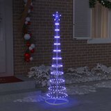 vidaXL LED božično drevesce Modra 138.5 x 138.5 x 399 cm Kovina | Shoptok.si